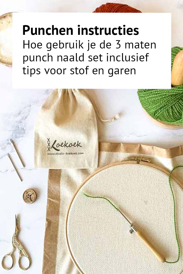 leer hoe je de 3 maten punchnaald set kunt gebruiken