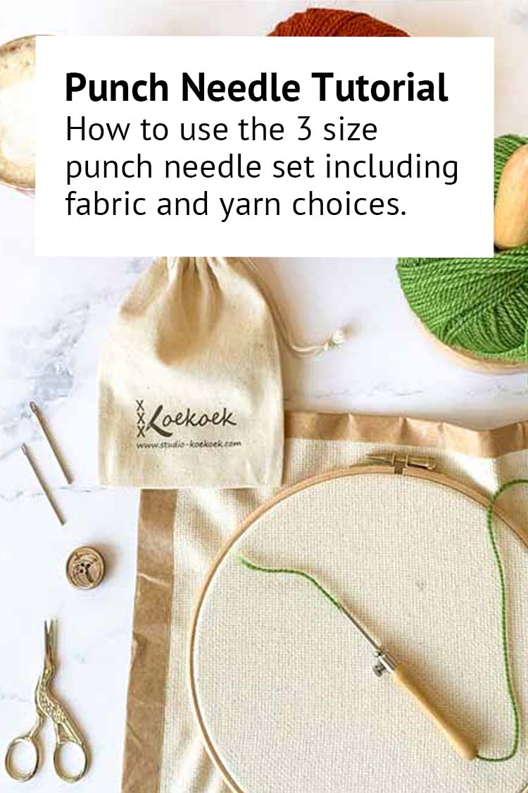 learn how to use the 3 size punch needle step by step