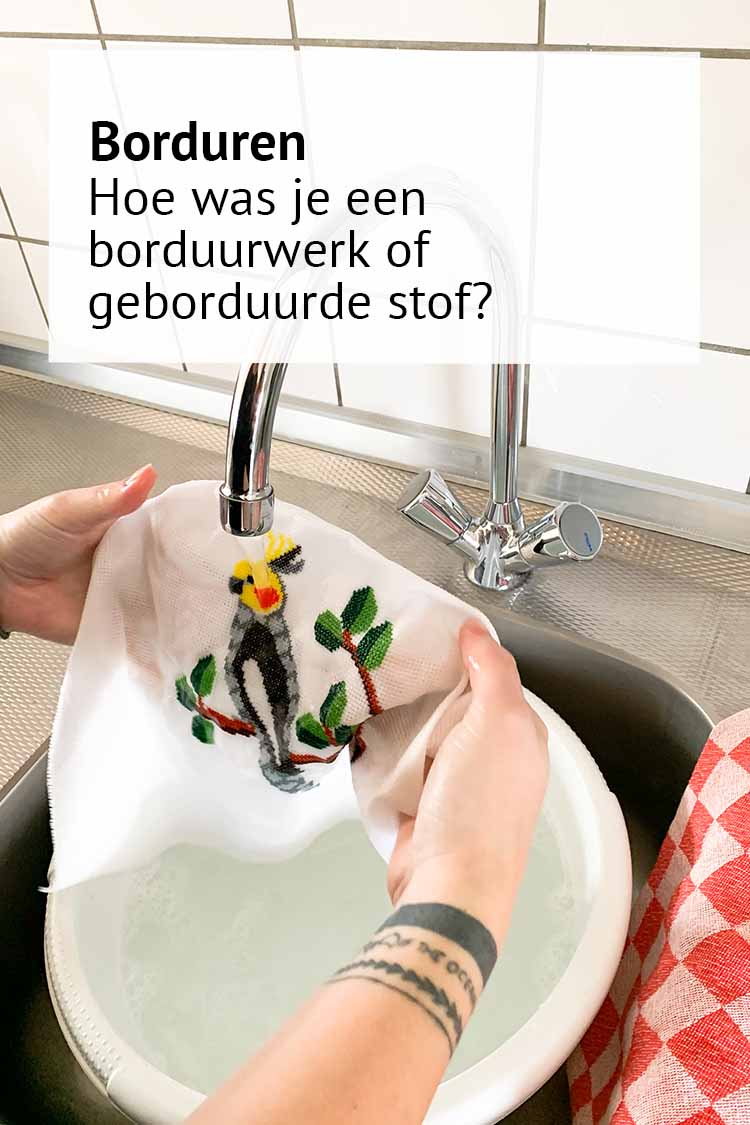 hoe je je kruissteek borduurproject wast