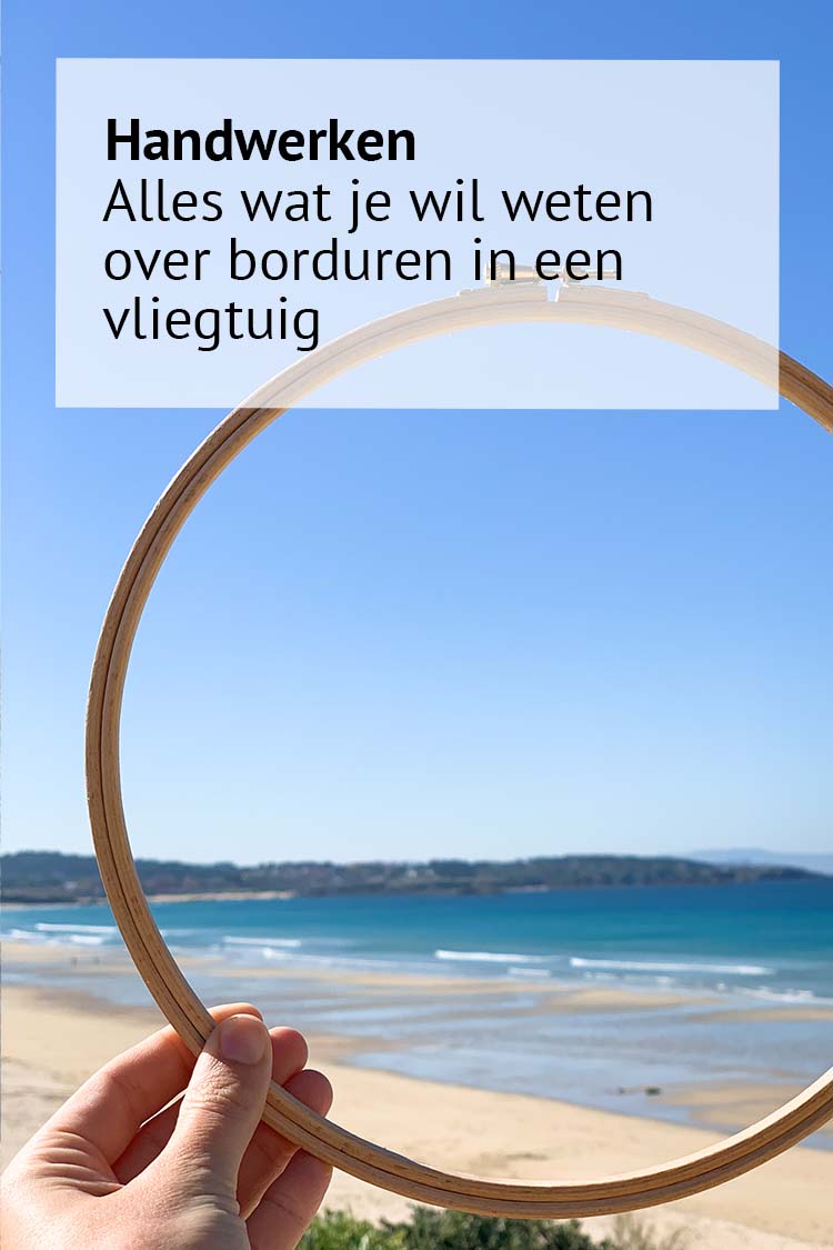 blog kruissteek borduren in het vliegtuig