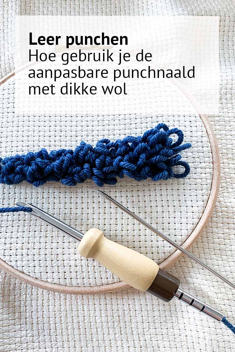 how to use the adjustable punch needle chunky yarn