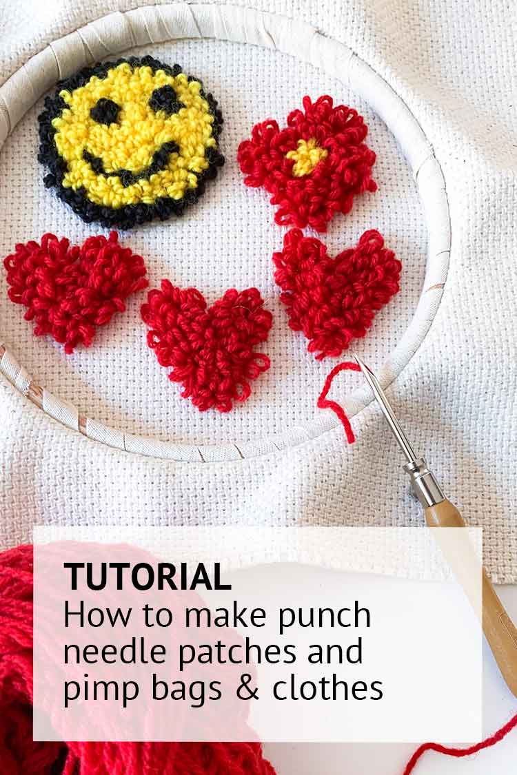 Tutoiral how to make punch needle patches