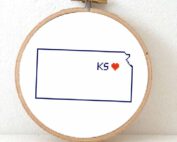 Stitchamap - Kansas cross stitch pattern for beginners