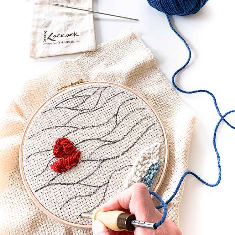 verstelbare punchnaald lussen voor chunky garen