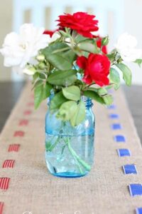 patriotic burlap table runner diy project