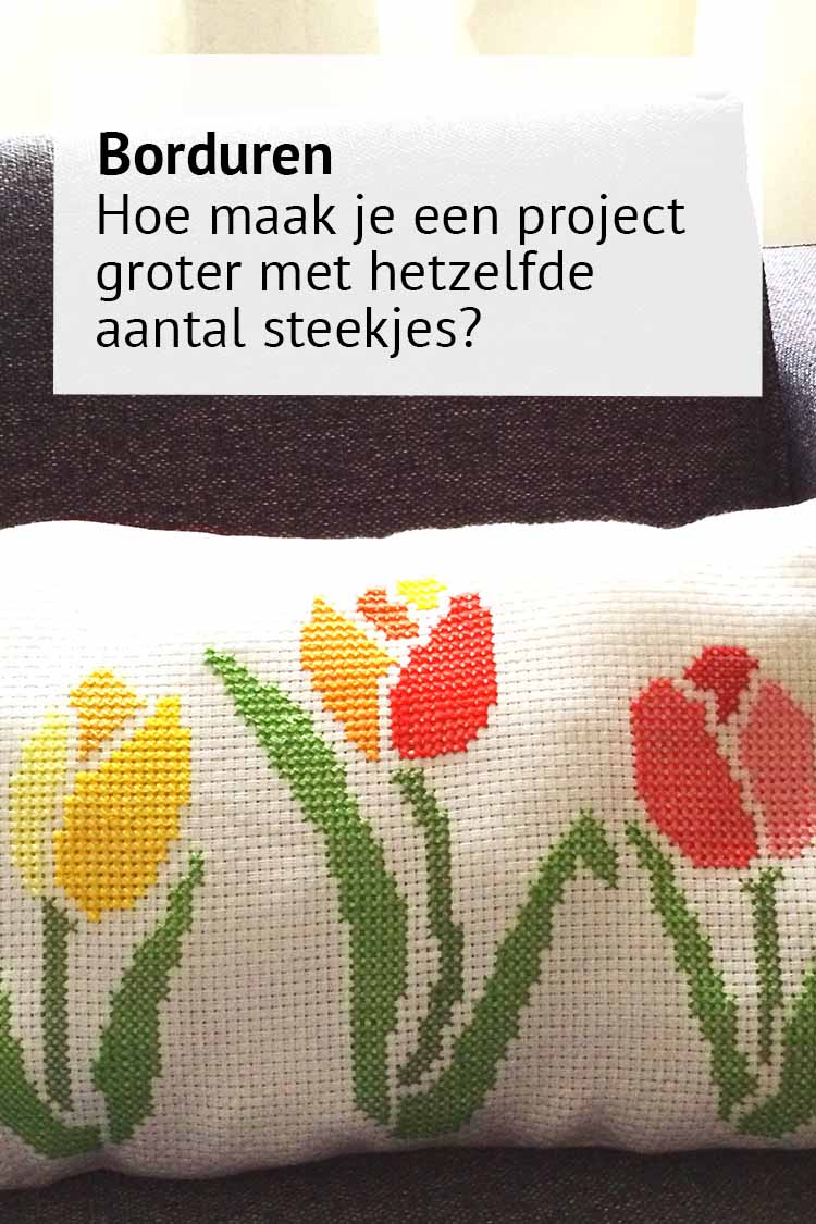 kruissteek borduren vergroot je kruissteek project uit lente
