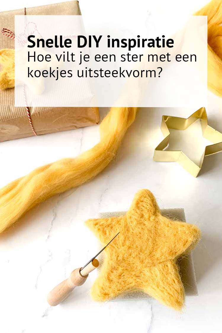 blog hoe vilt je een ster met een koekjes uitsteekvorm