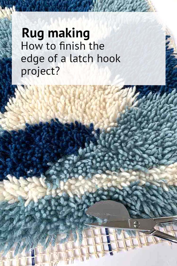 blog how to finish edge of latch hook project and turn it into a cushion cover