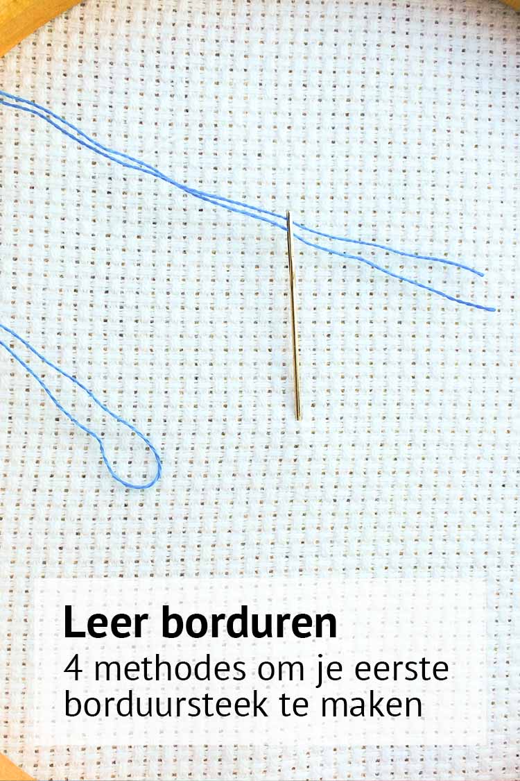4 manieren om je kruissteek borduurproject te beginnen zonder knoop