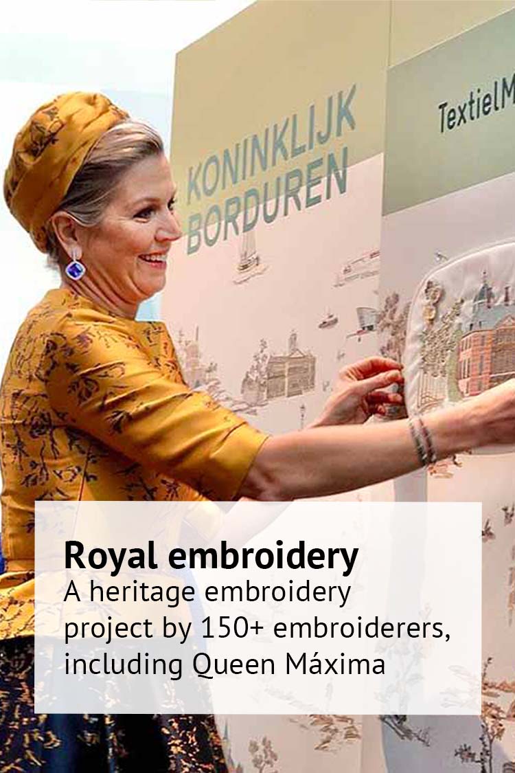 royal embroidery free hand embroidery kits TextielMuseum queen maxima