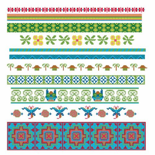 border cross stitch patterns for the edge of your fabric
