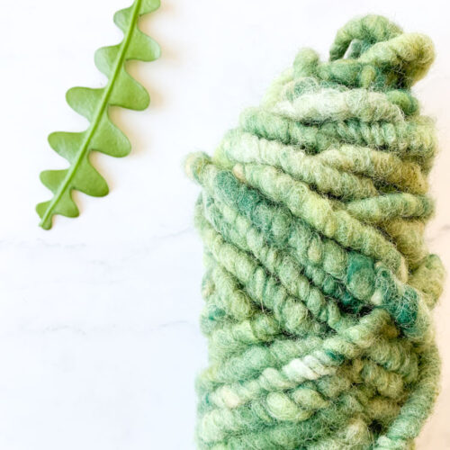 Ecologische bulky tapijtwol groen 017