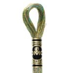 DMC Light Effects borduurgaren per streng van 8 m - E135 Metallic groengeel mix