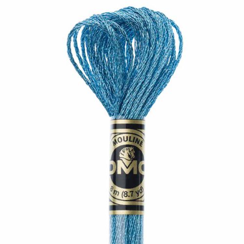 DMC Light Effects borduurgaren per streng van 8 m - E334 Metallic babyblauw