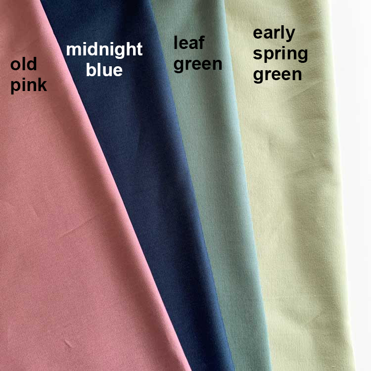 eco canvas old pink midnight blue leaf green early spring green