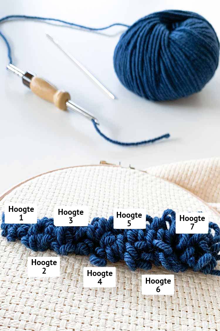 verstelbare punchnaald lussen voor chunky garen