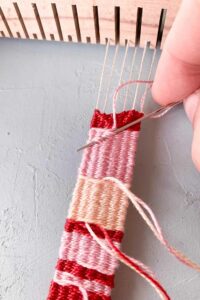 how to burry the thread tails