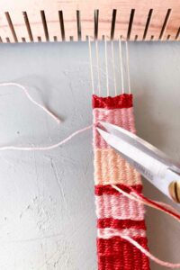 how to burry the thread tails