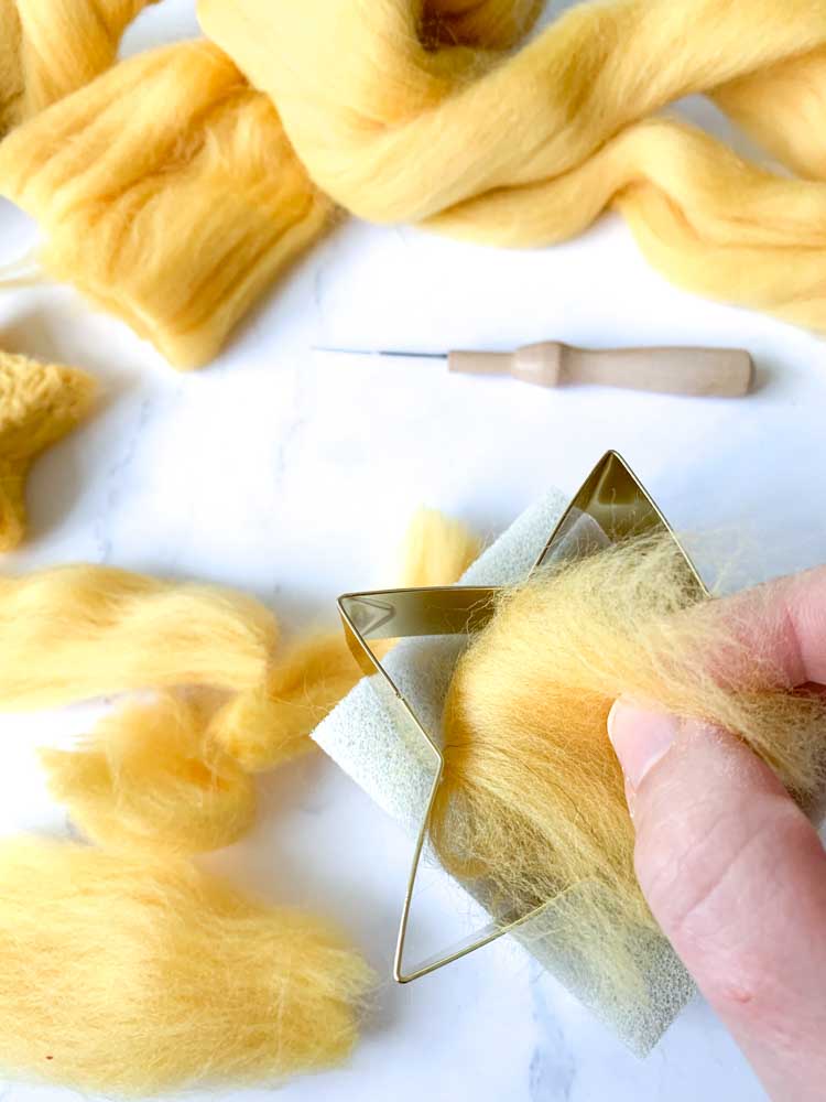 how to needle felt a star with a cookie cutter needle felting instructions how to needle felt a star with a cookie cutter needle felting instructions