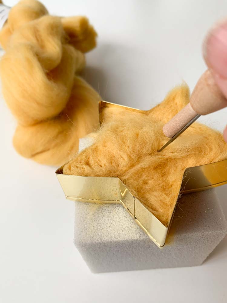 how to needle felt a star with a cookie cutter needle felting instructions how to needle felt a star with a cookie cutter needle felting instructions