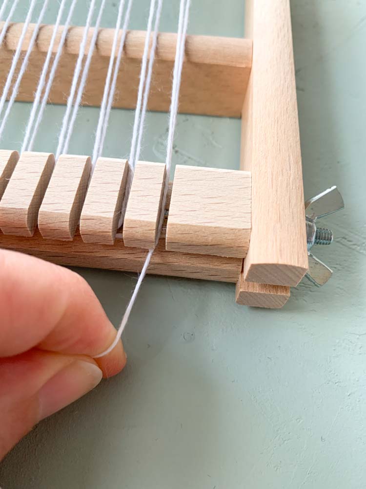 hoe span je je weefraam strak op? how to warp a loom