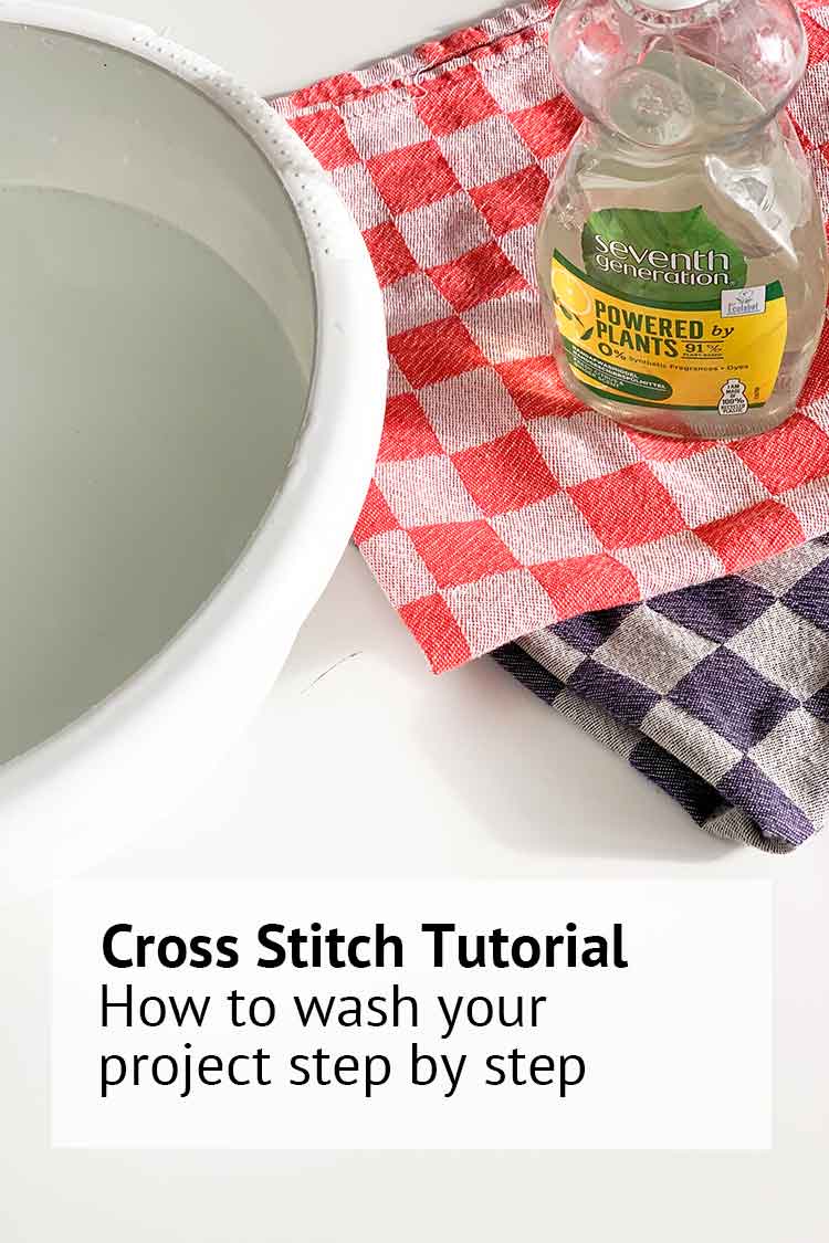 how to wash your cross stitch project