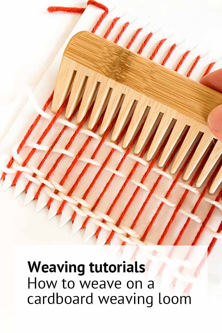 how to use a cardboard weaving loom for beginners