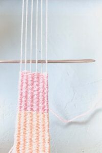 how to weave a bracelet starting a new color