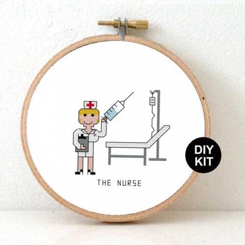 cadeau voor vrouw verpleegster kruissteek borduurpakket