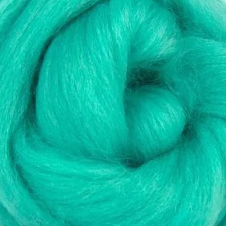 100 gram Turquoise lontwol | 100% Europese eco Merino lontwol
