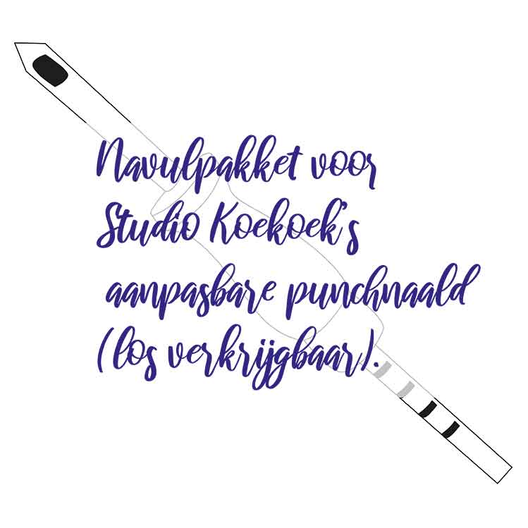 Navulling punchpakket gele bloemen | voor verstelbare punchnaald - Afbeelding 3