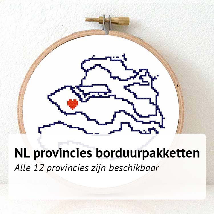Nederlandse provincies kruissteek borduurpakket