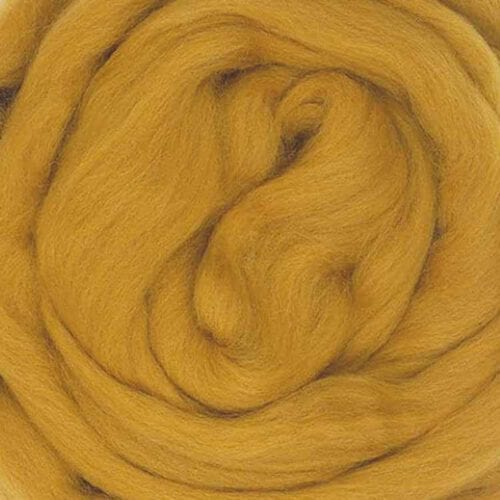 ochre ecological wool roving