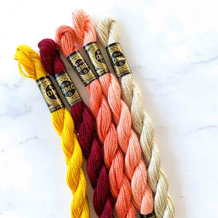 Set 5 x DMC Perle Cotton No.5 – 25 meter streng – set 1104