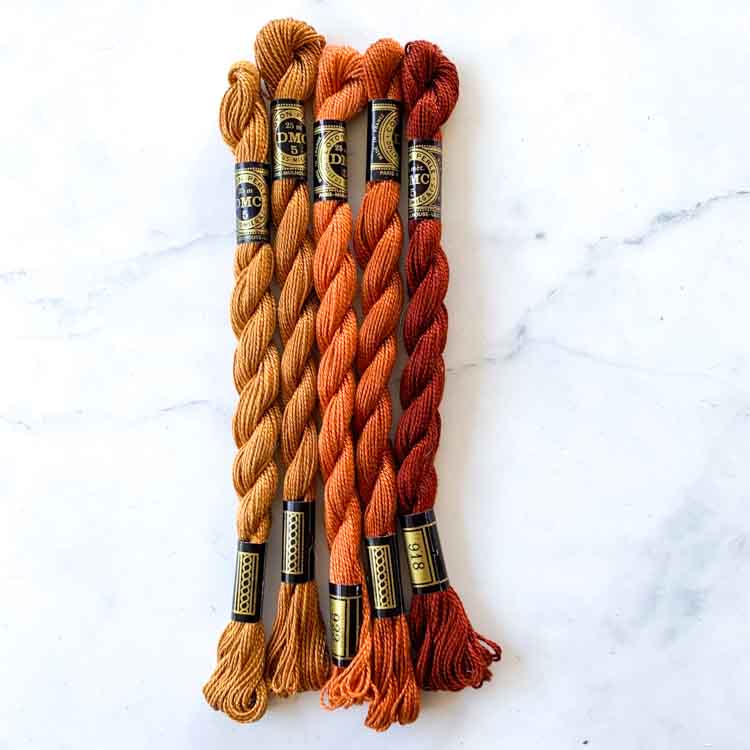 Set 5 x DMC Perle Cotton No.5 – 25 meter streng – set 1113 - Afbeelding 2