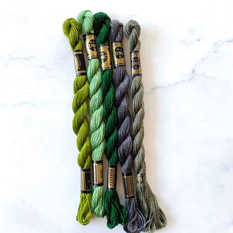 Set 5 x DMC Perle Cotton No.5 – 25 meter streng – set 1115 - Afbeelding 2