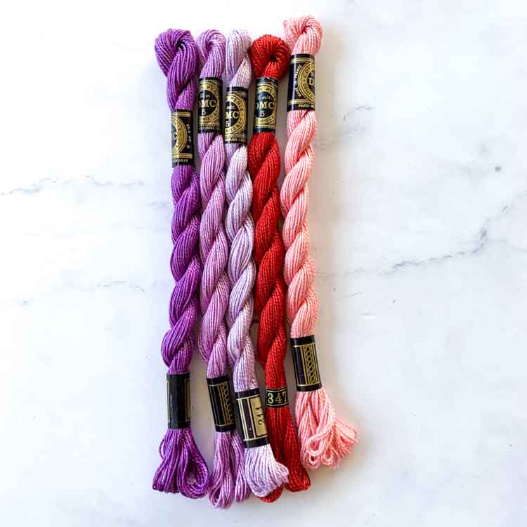 Set 5 x DMC Perle Cotton No.5 – 25 meter streng – set 1119 - Afbeelding 2