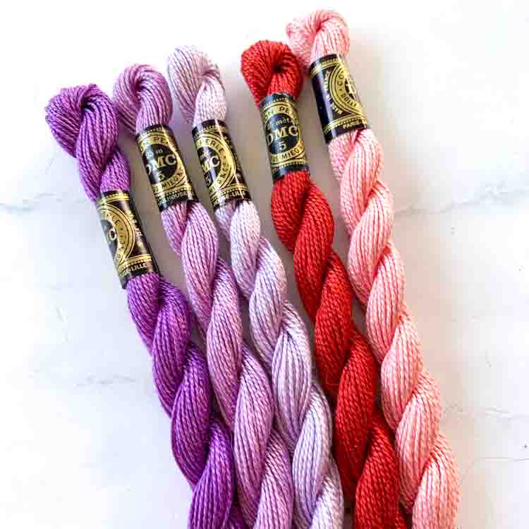Set 5 x DMC Perle Cotton No.5 – 25 meter streng – set 1119