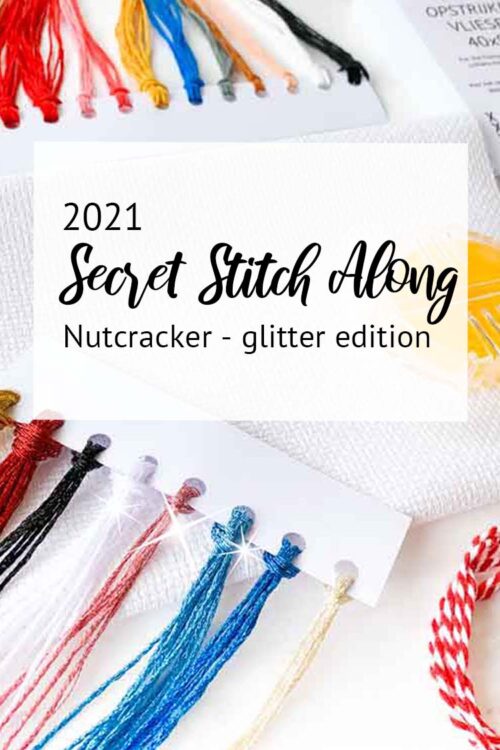 secret stitch along 2021 glitter cross stitch kit surprise