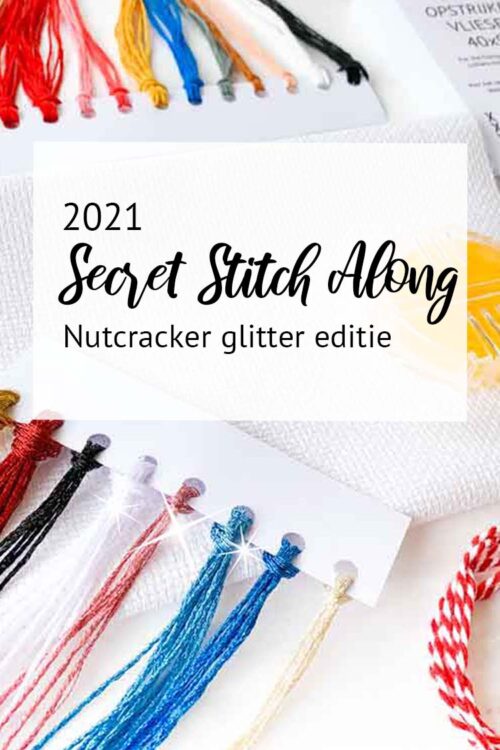 secret stitch along 2021 glitter cross stitch kit surprise