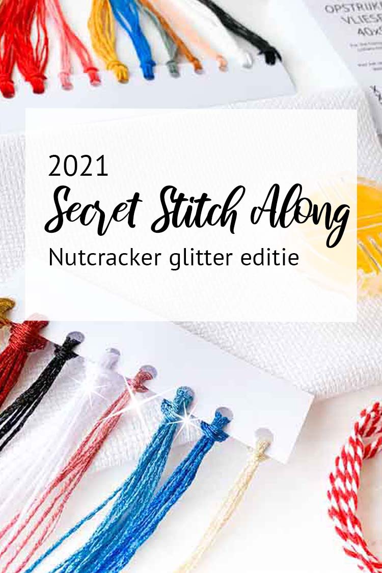 secret stitch along 2021 glitter cross stitch kit surprise
