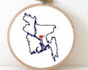 stitchamap Bangladesh cross stitch pattern