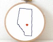 alberta map cross stitch pattern