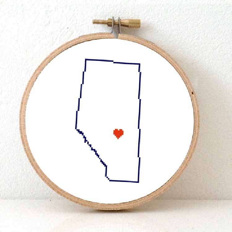 alberta kaart kruissteek patroon