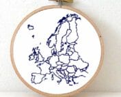 stitchamap - continent xl europe map cross stitch pattern