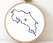 stitchamap Costa Rica cross stitch pattern