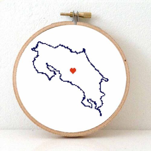 stitchamap Costa Rica cross stitch pattern