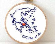 stitchamap Greece cross stitch pattern