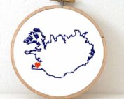 stitchamap Iceland cross stitch pattern
