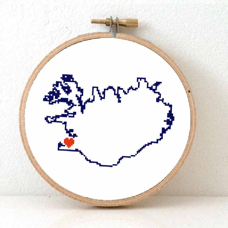 stitchamap IJsland kruissteek patroon